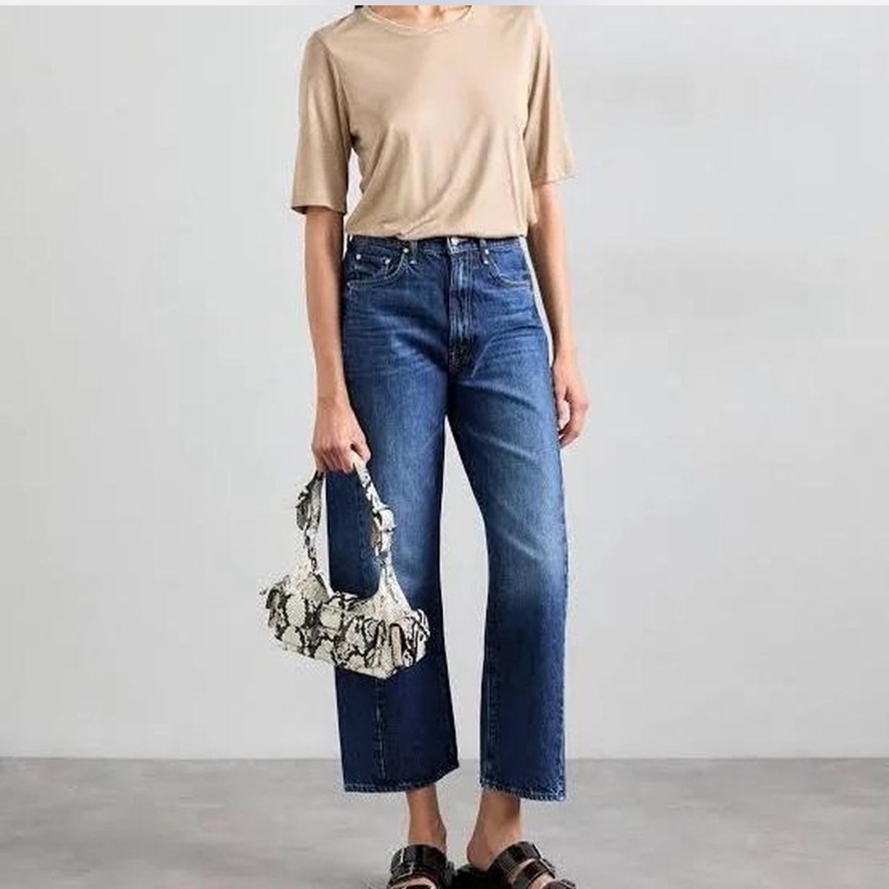 MOTHER Half Pipe Flood High Waist Ankle Jean